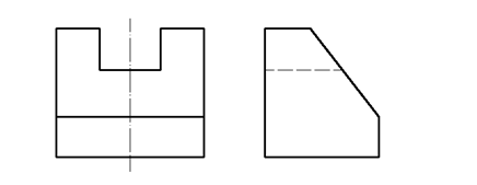 A:b B:c C:d D:a 答案: c已知立体的正面投影和水平投影，正确的侧面投影图是（    ）第76张