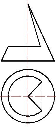 A:b B:c C:d D:a 答案: c已知立体的正面投影和水平投影，正确的侧面投影图是（    ）第18张