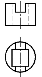 下列各图中两平面相交，正面投影中相互遮挡部分画法正确的是（  ） A:错 B:对 答案: 错 C: A: 平面截割圆柱时，当截平面平行于圆柱的轴线时，截交线为（  ）。第204张