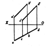 下列各图中两平面相交，正面投影中相互遮挡部分画法正确的是（  ） A:错 B:对 答案: 错 C: A: 平面截割圆柱时，当截平面平行于圆柱的轴线时，截交线为（  ）。第9张