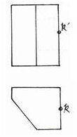 下列各图中两平面相交，正面投影中相互遮挡部分画法正确的是（  ） A:错 B:对 答案: 错 C: A: 平面截割圆柱时，当截平面平行于圆柱的轴线时，截交线为（  ）。第54张
