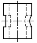 下列各图中两平面相交，正面投影中相互遮挡部分画法正确的是（  ） A:错 B:对 答案: 错 C: A: 平面截割圆柱时，当截平面平行于圆柱的轴线时，截交线为（  ）。第180张