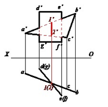 下列各图中两平面相交，正面投影中相互遮挡部分画法正确的是（  ） A:错 B:对 答案: 错 C: A: 平面截割圆柱时，当截平面平行于圆柱的轴线时，截交线为（  ）。第49张