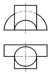 下列各图中两平面相交，正面投影中相互遮挡部分画法正确的是（  ） A:错 B:对 答案: 错 C: A: 平面截割圆柱时，当截平面平行于圆柱的轴线时，截交线为（  ）。第190张