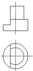 下列各图中两平面相交，正面投影中相互遮挡部分画法正确的是（  ） A:错 B:对 答案: 错 C: A: 平面截割圆柱时，当截平面平行于圆柱的轴线时，截交线为（  ）。第110张