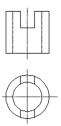 下列各图中两平面相交，正面投影中相互遮挡部分画法正确的是（  ） A:错 B:对 答案: 错 C: A: 平面截割圆柱时，当截平面平行于圆柱的轴线时，截交线为（  ）。第96张