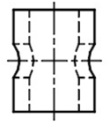 下列各图中两平面相交，正面投影中相互遮挡部分画法正确的是（  ） A:错 B:对 答案: 错 C: A: 平面截割圆柱时，当截平面平行于圆柱的轴线时，截交线为（  ）。第182张