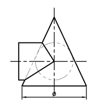 A:圆 B:椭圆 C:都有可能 D:矩形 答案: 矩形 D: B: 平面截割圆锥时，当截平面通过锥顶于圆锥体相交时，截交线为（  ）。第140张